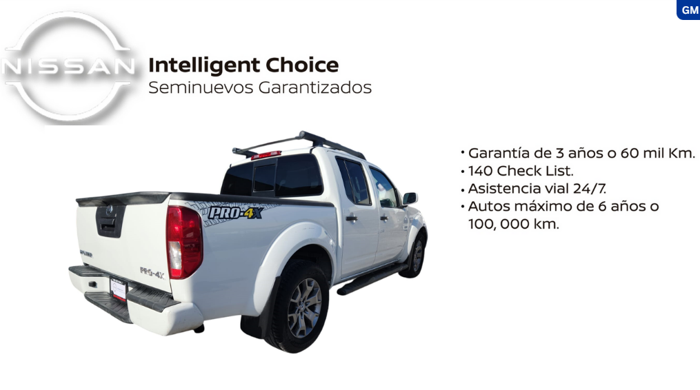 2019 Nissan Comerciales NP300 Frontier Pick-Up 4 pts. Pro 4x, Doble Cab., V6, 4.0l, TA, a/ac., piel, RA-18