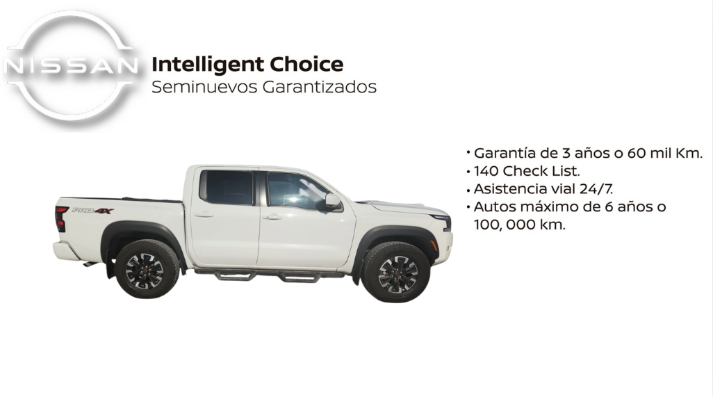 2024 Nissan Comerciales Frontier Pick-Up 4 pts. Pro 4x, Doble Cab., V6, 3.8l, TA, a/ac., piel, RA-17, 4x4