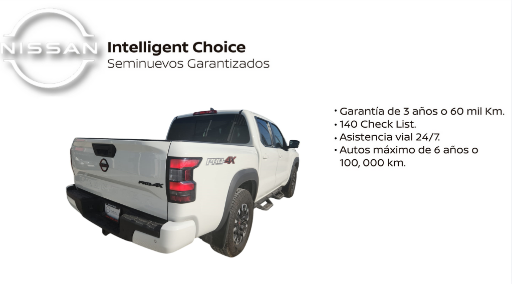 2024 Nissan Comerciales Frontier Pick-Up 4 pts. Pro 4x, Doble Cab., V6, 3.8l, TA, a/ac., piel, RA-17, 4x4