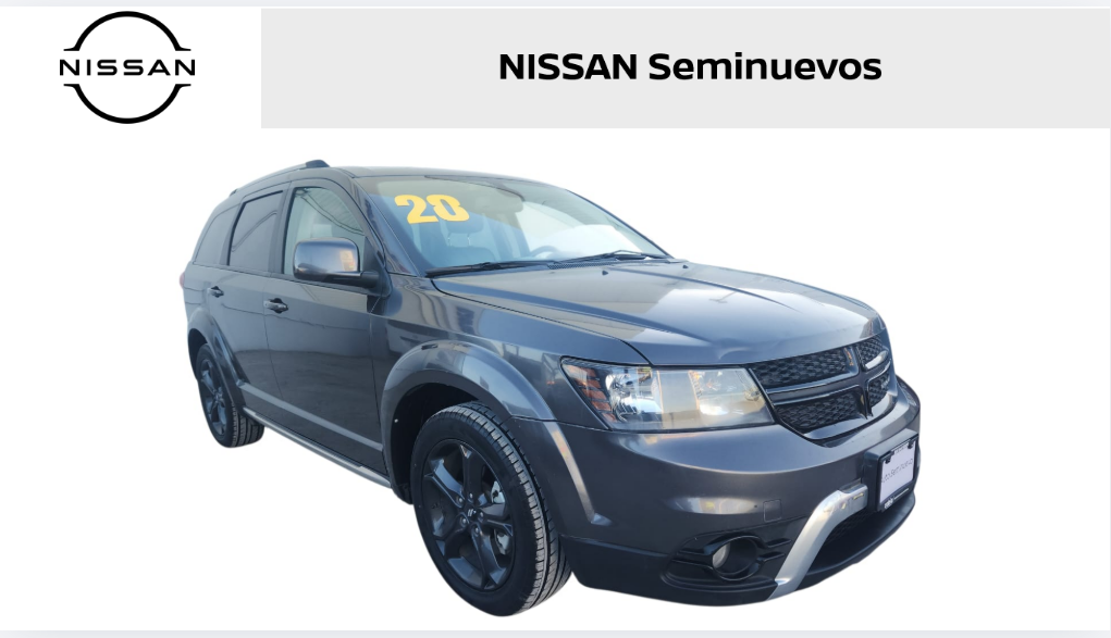 2020 Dodge Journey VUD 5 pts. Sport Plus, 2.4l, TA, VE, piel, QC, DVD, 7 pas., RA-19 (línea anterior)