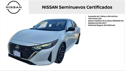 2025 Nissan Sentra 4 pts. SR Platinum, TA, a/ac. Aut., piel, QC, s. Bose, f. led, RA-18 (línea anterior)