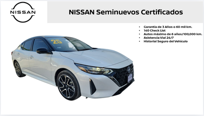 2025 Nissan Sentra 4 pts. SR Platinum, TA, a/ac. Aut., piel, QC, s. Bose, f. led, RA-18 (línea anterior)