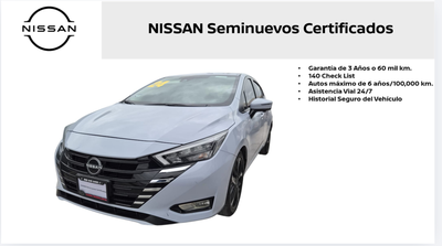 2024 Nissan Versa 4 pts. Exclusive, TA, a/ac. Aut., piel, f. niebla, f. led, RA-17