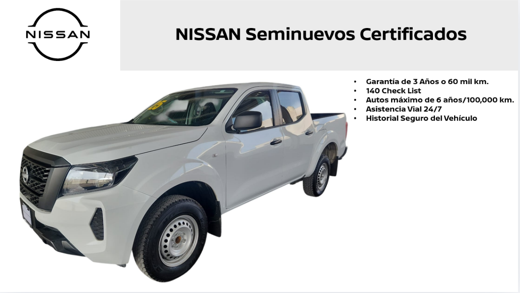 2025 Nissan Comerciales Frontier y NP 300 Frontier Pick-Up 4 pts. Frontier SE, Doble Cab., L4, 2.5l, TM6, a/ac., VE, R-16