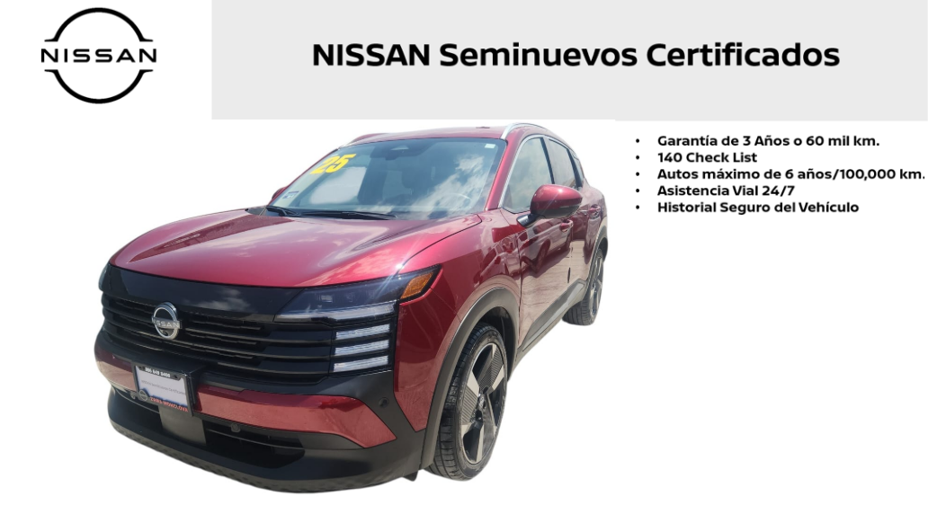 2026 Nissan Kicks VUD 5 pts. Exclusive, 2.0l, TA, pantalla touch 12