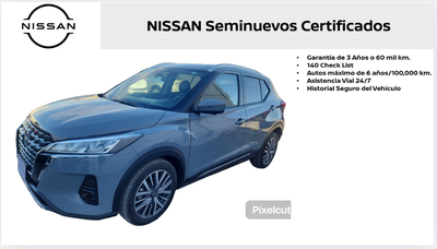 2024 Nissan Kicks VUD 5 pts. Exclusive, 1.6l, TA, a/ac. Aut., piel, GPS, RA-17 (línea anterior)