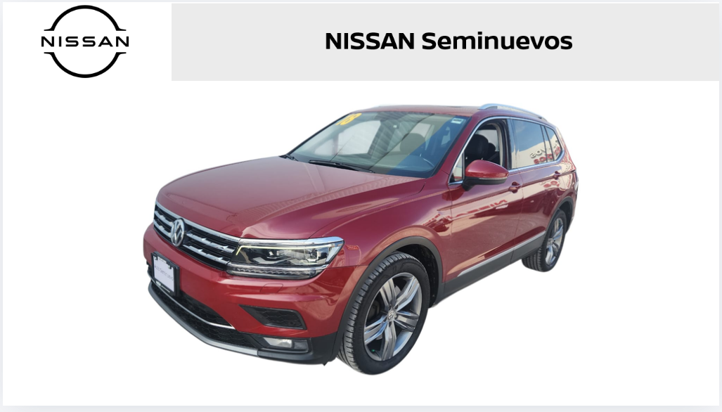 2018 Volkswagen Tiguan VUD 5 pts. Highline, 2.0T, DSG, piel, f. led, RA-19, 4x4 (línea nueva)
