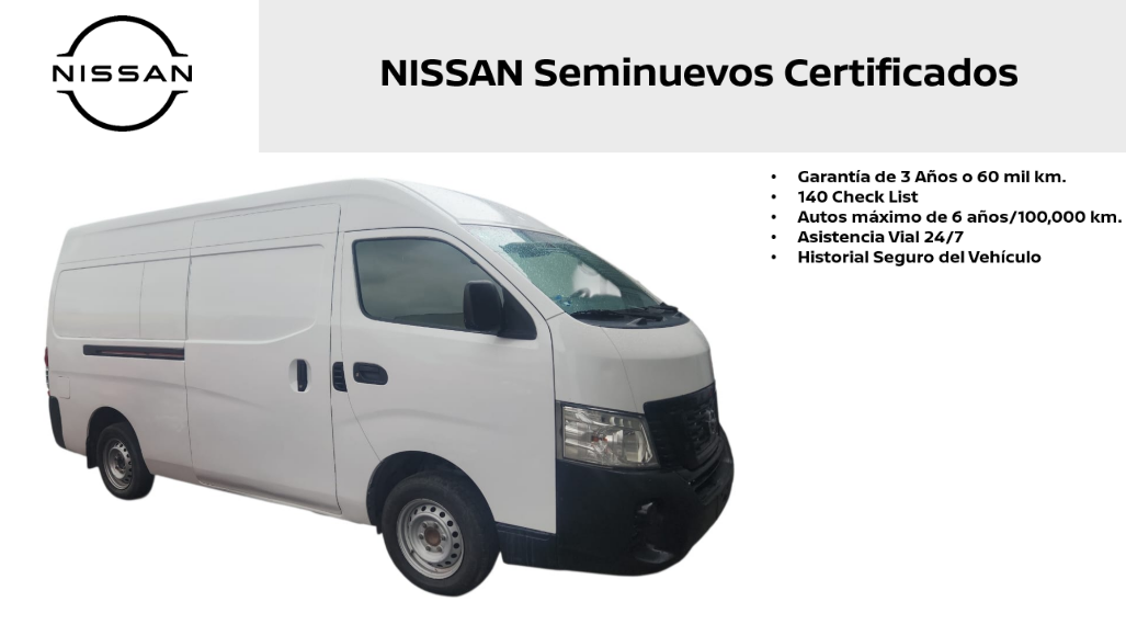 2021 Nissan Comerciales Urvan Panel 4 pts. Amplia, TM5, a/ac.