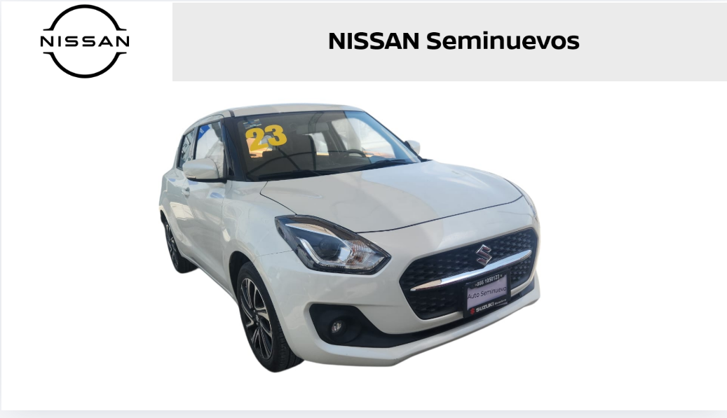 2023 Suzuki Swift 5 pts. HB Boostergreen GLX, MHEV, L4, 1.2l, TM6, a/ac. Aut., GPS, RA-16