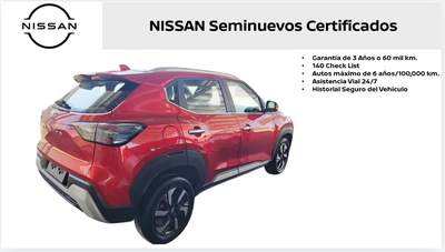 2025 Nissan Magnite VUD 5 pts. Exclusive, 1.0T, TM5, piel, RA-16