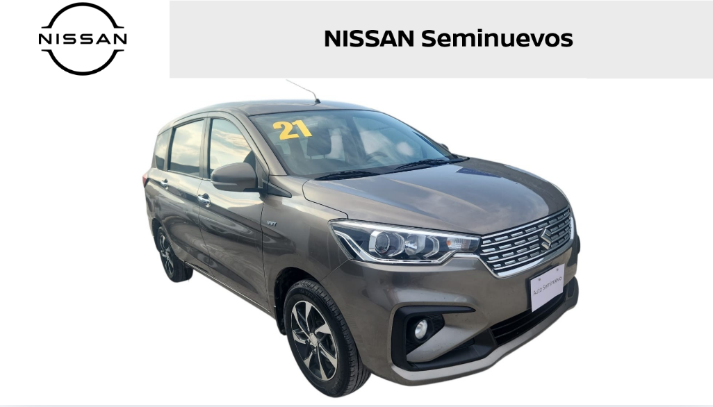 2021 Suzuki Ertiga Minivan 5 pts. GLX, 1.5l, TA, a/ac. Aut., f. niebla, RA-15