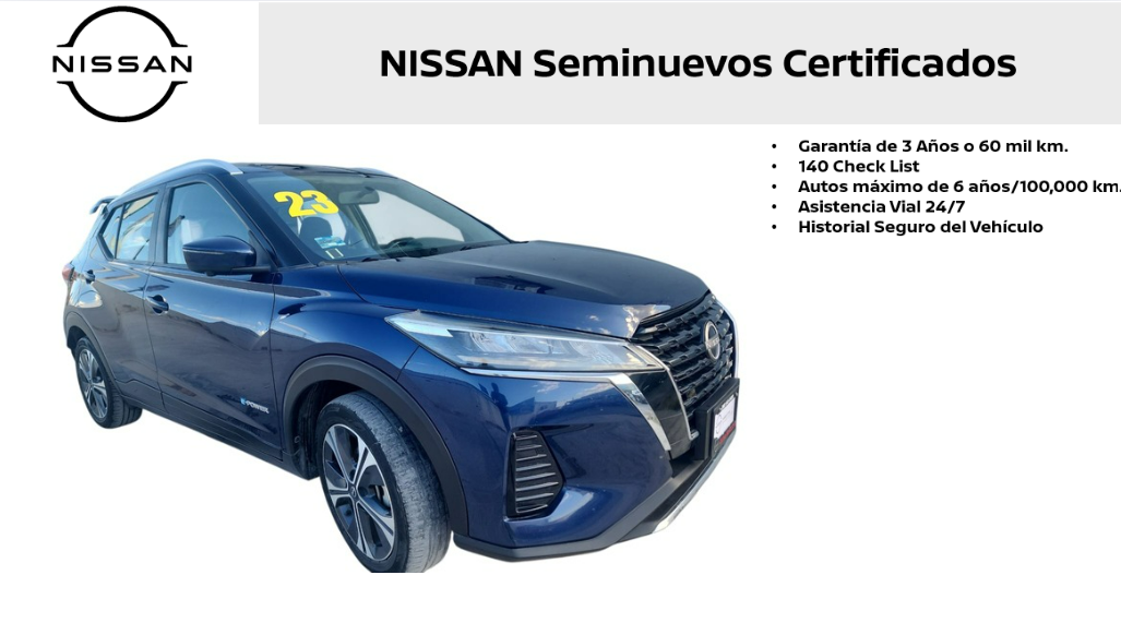 2023 Nissan Kicks VUD 5 pts. Advance e-Power, E-REV, TA, RA-17