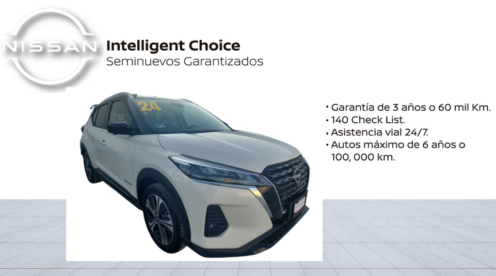 2024 Nissan Kicks VUD 5 pts. Platinum e-Power, E-REV, TA, piel, ADAS, RA-17 (línea anterior)
